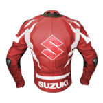Suzuki Motorcycle Red Racing Leather Jacket