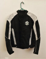 Suzuki Motorcycle White And Black Textile Jacket