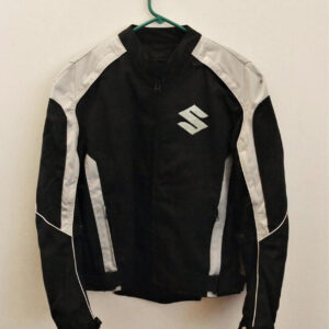 Suzuki Motorcycle White And Black Textile Jacket