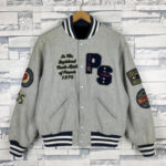 Vintage Gray Person's Varsity Jacket