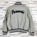 Vintage Gray Person's Varsity Jacket