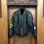 Vintage Hip Hop Style Black Leather Bomber Jacket
