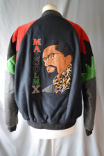 Vintage Malcolm X Wool Leather Jacket