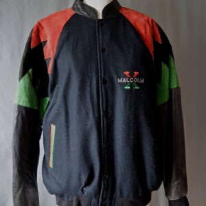 Vintage Malcolm X Wool Leather Jacket