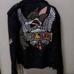 Vintage Tom and Jerry Cartoon Biker Leather Jacket