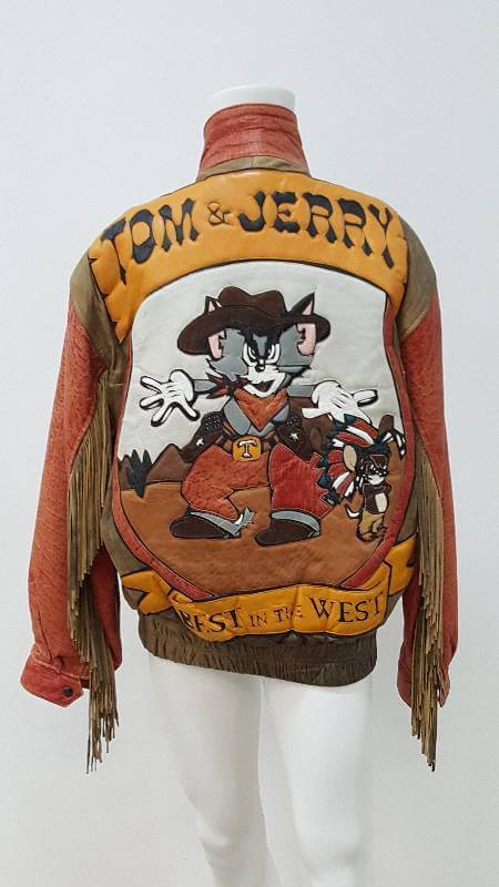 Tom and Jerry Fringe Cartoon Corner Leather Jacket - Maker of Jacket