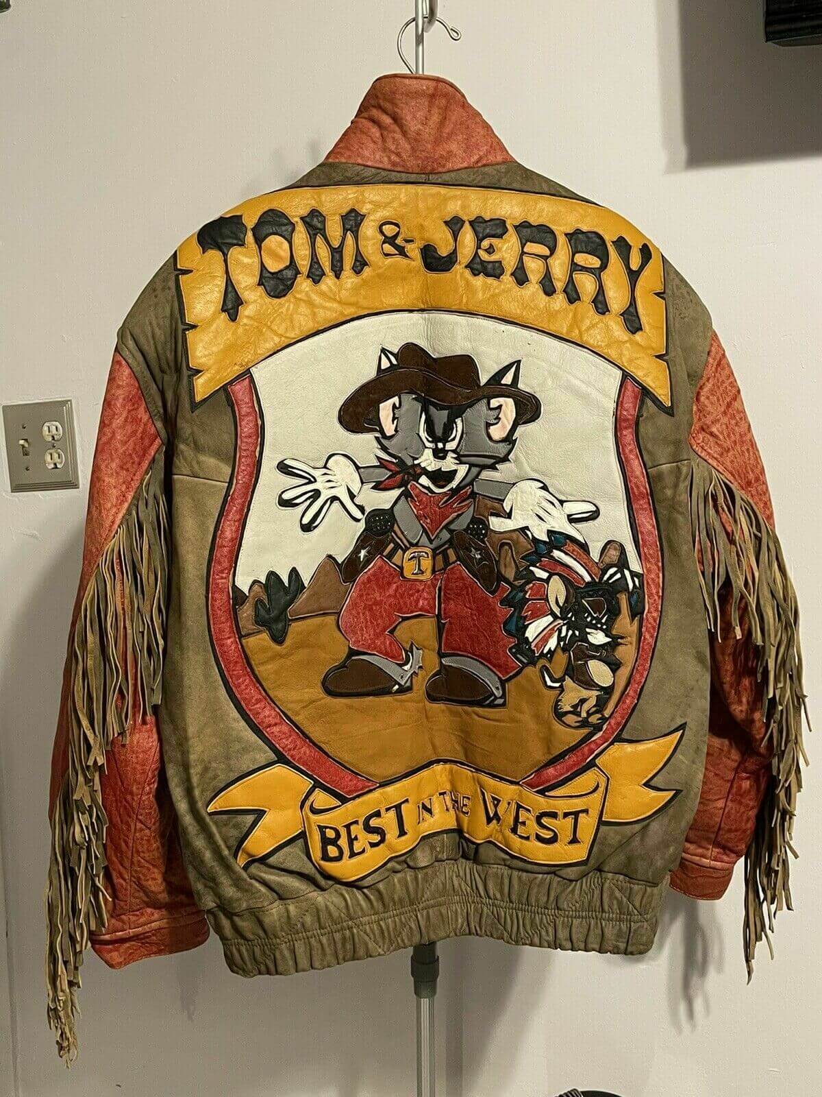 Maker of Jacket Cartoon Jackets Tom and Jerry Fringe Corner Leather