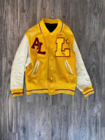 Vintage Yellow AL Letterman Varsity Jacket
