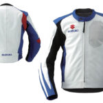 White Suzuki Motorcycle Racing Leather Jacket