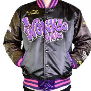 Willy Wonka Bar Golden Ticket Satin Jacket
