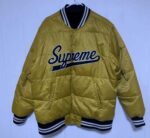Yellow Supreme Baseball Satin Jacket
