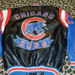 80s Vintage Chicago Cubs Leather Baseball Jacket