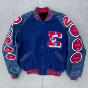 90’s Red And Blue Vintage Varsity Jacket