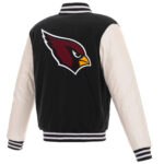 Arizona Cardinals Varsity Black White Full Snap Jacket