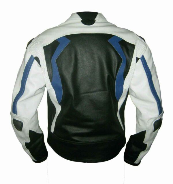 BMW Black White Motorcycle Leather Jacket