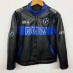 BMW Motorcycle Black Racing Leather Jacket