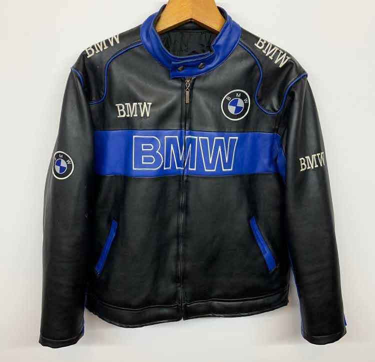 BMW Motorcycle Black Racing Leather Jacket - Maker of Jacket