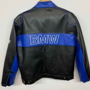 BMW Motorcycle Black Racing Leather Jacket