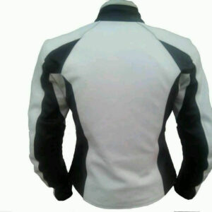 BMW Motorcycle White And Black Leather Jacket