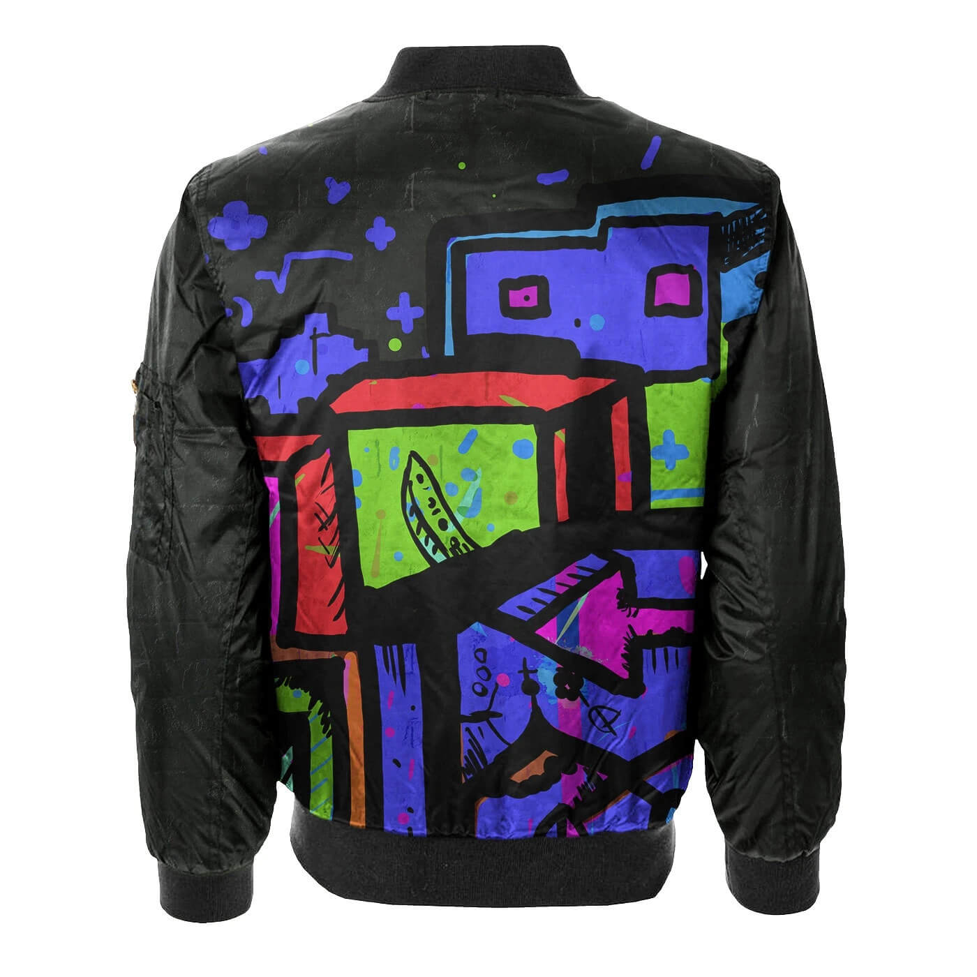 Black Graff Bomber Jacket (2) Black Graff Bomber Jacket