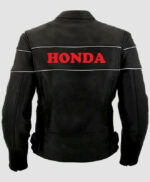Black Honda Motorcycle Racing Leather Jacket