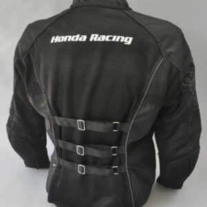 Black Honda Motorcycle Racing Textile Jacket