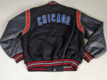 Black Jeff Hamilton Chicago Cubs Wool Leather Jacket