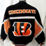 Black NFL Cincinnati Bengals Suede Leather Jacket