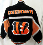 Black NFL Cincinnati Bengals Suede Leather Jacket
