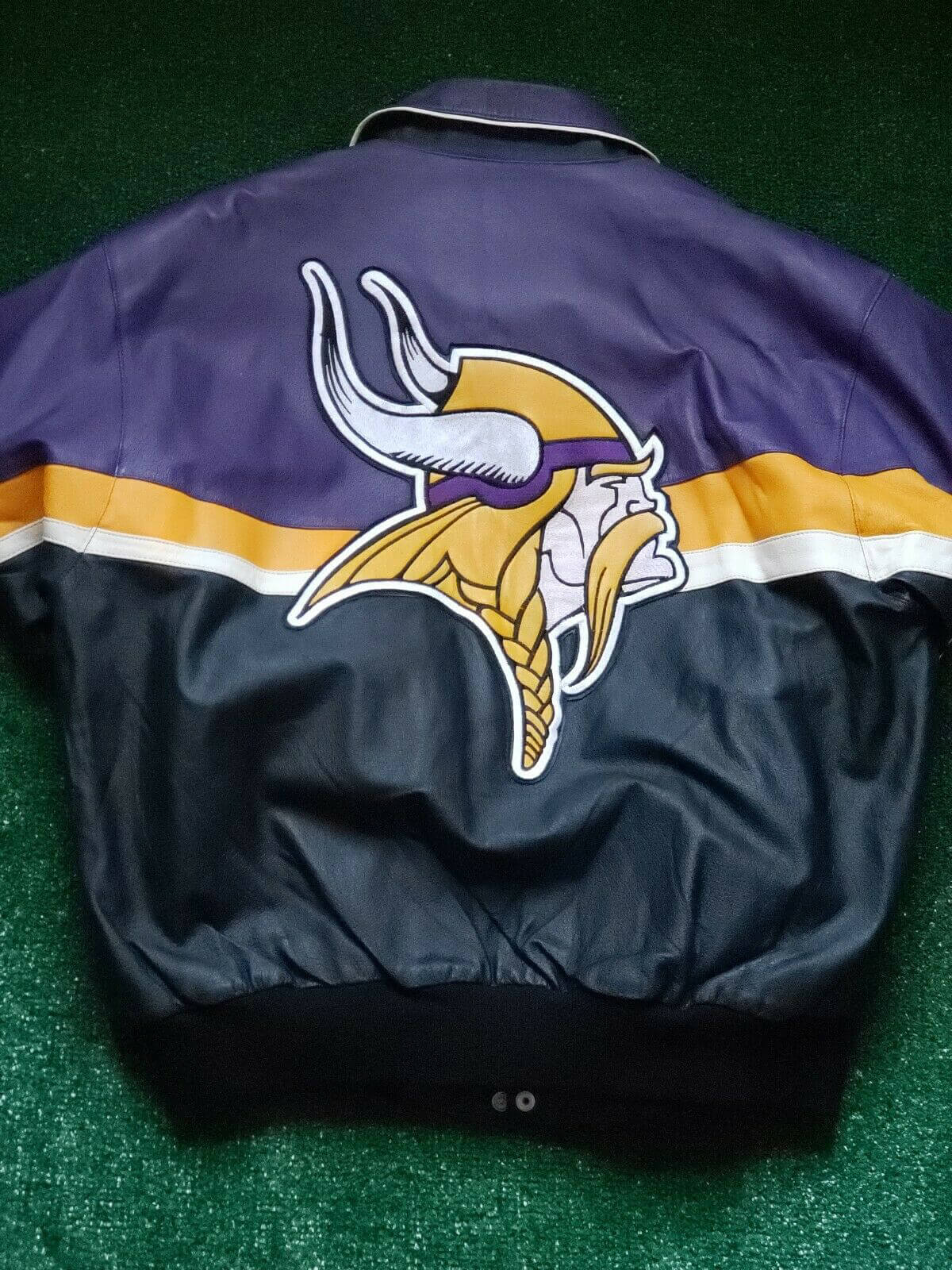 Black NFL Minnesota Vikings Leather Jacket (2) Black NFL Minnesota Vikings Leather Jacket