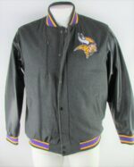 Black NFL Minnesota Vikings Varsity Jacket