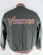 Black NFL Minnesota Vikings Varsity Jacket