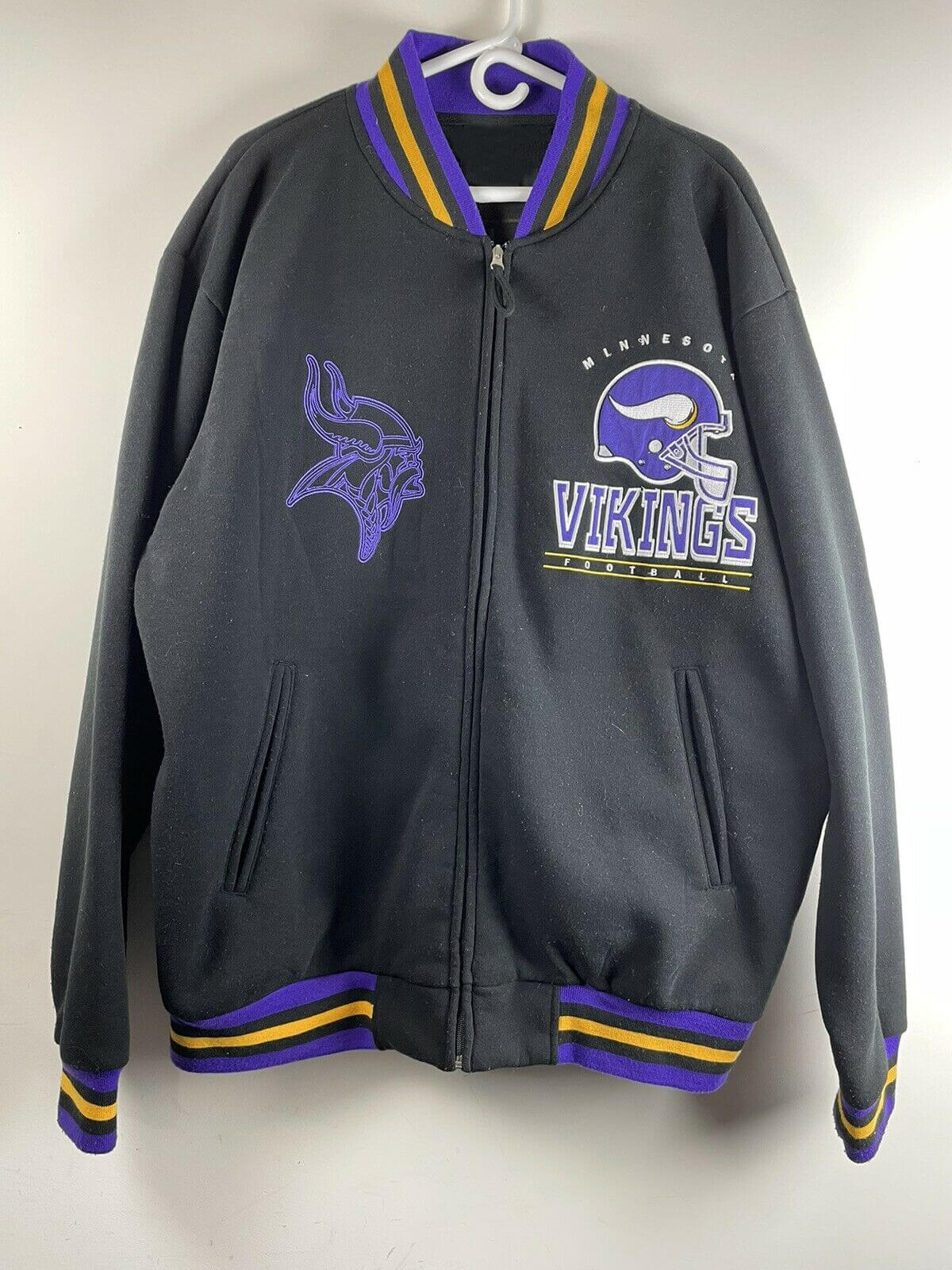 Black NFL Minnesota Vikings Wool Jacket (1) Black NFL Minnesota Vikings Wool Jacket