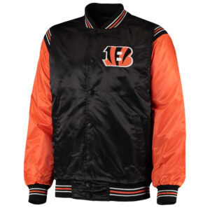 Black Orange Cincinnati Bengals Enforcer Satin Jacket