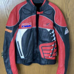 Black Red Honda Motorcycle Racing Leather Jacket