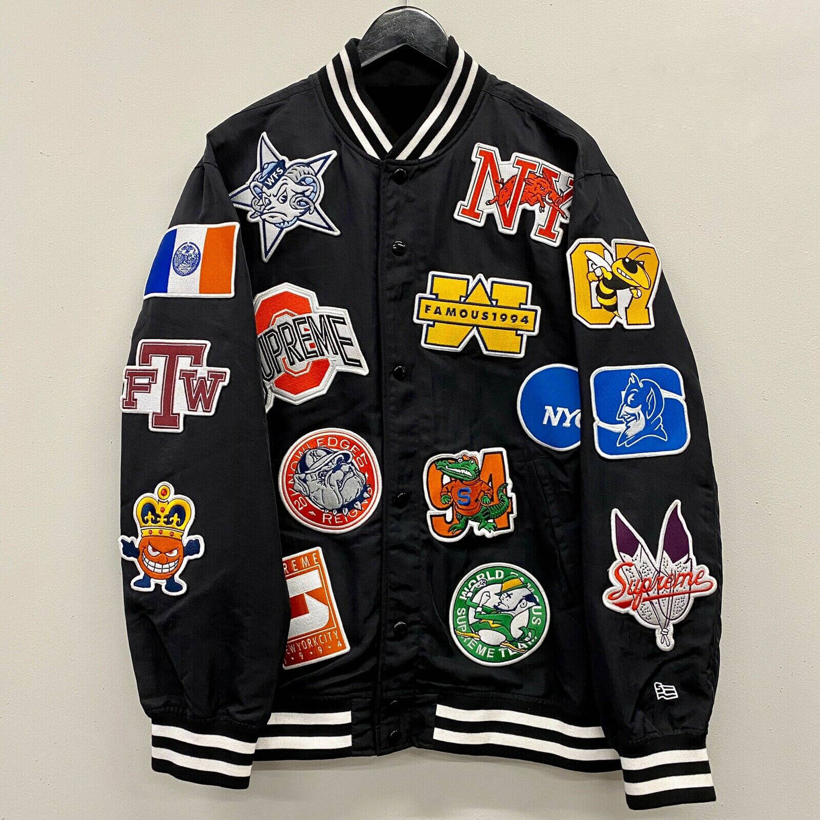 Black Supreme 07 NCAA Varsity Jacket - Maker of Jacket