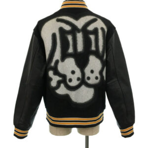 Black Supreme Bone Varsity Jacket