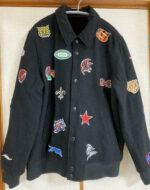 Black Supreme Franchise Varsity Jacket