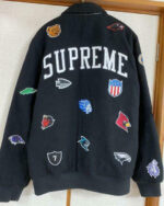 Black Supreme Franchise Varsity Jacket