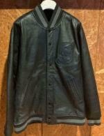 Black Supreme Leather Varsity Jacket