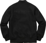 Black Supreme Old English Zip Varsity Jacket