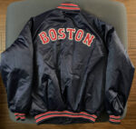 Black Vintage MLB Boston Red Sox Satin Jacket