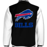 Black Vintage NFL Buffalo Bills Cotton Jacket