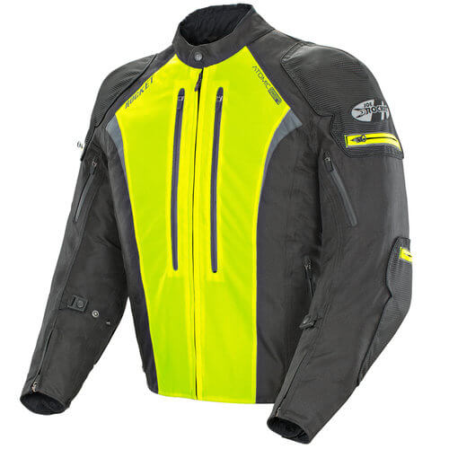 Black Yellow Joe Rocket Motorcycle Racing Textile Jacket Maker