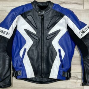 Blue Black Joe Rocket Motorcycle Leather Jacket