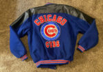 Blue Jeff Hamilton Chicago Cubs Wool Leather Jacket