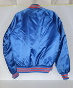 Blue NFL Buffalo Bills Satin Varsity Snap Button Jacket