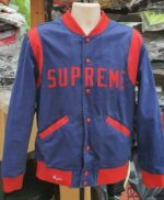 Blue Supreme Major Wool Varsity Jacket