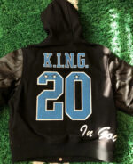 Brown Supreme King Hooded Varsity Jacket
