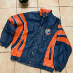 Chicago Bears Blue Orange NFL Leather Jacket